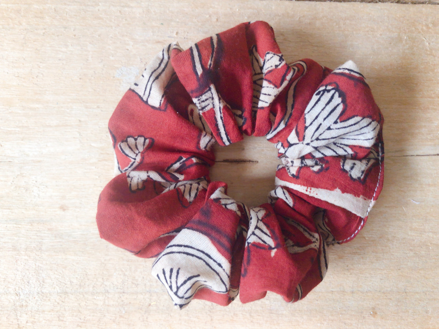 Chouchou en coton block Print indien
