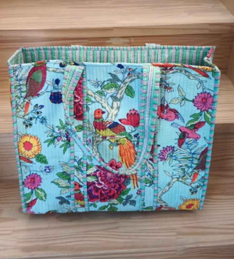 Sac indien en voile de coton matelassé et doublé