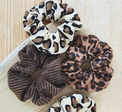 Chouchou tissu velours côtelé - Graou beige