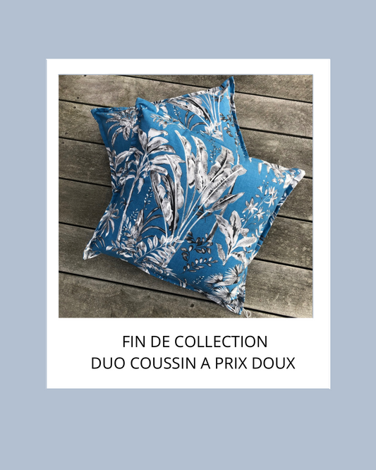 Duo de coussin carré  60X60 CM/ esprit jungle