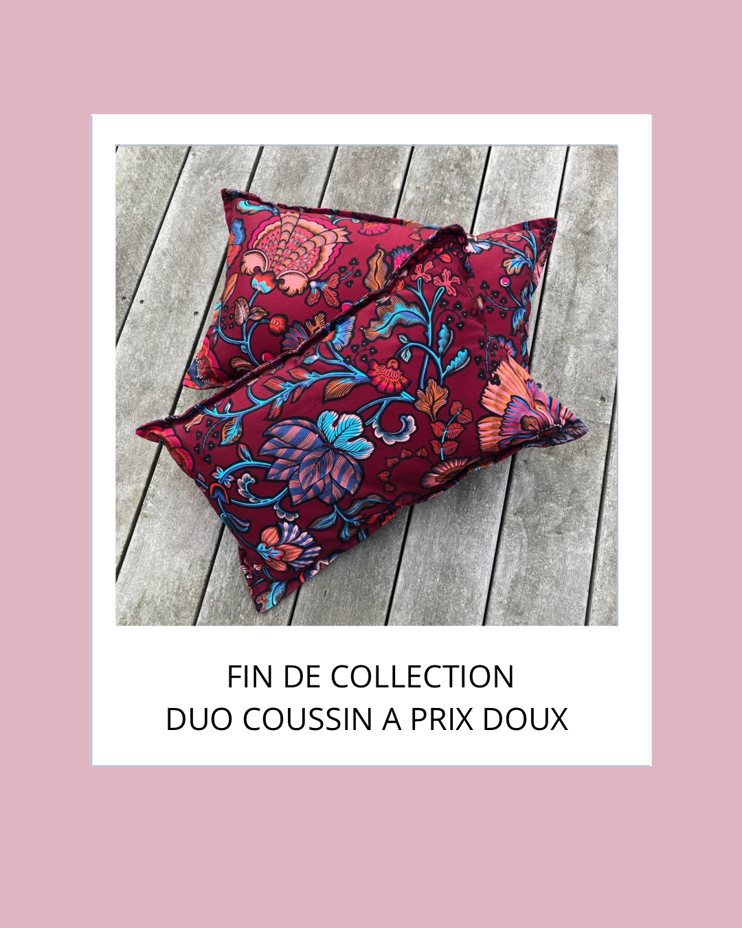 Duo housse de coussin rectangulaire  60X40 CM/ Bali rose