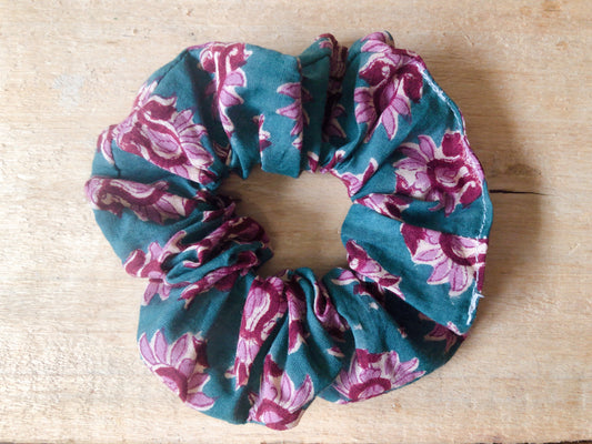 Chouchou en coton block Print indien