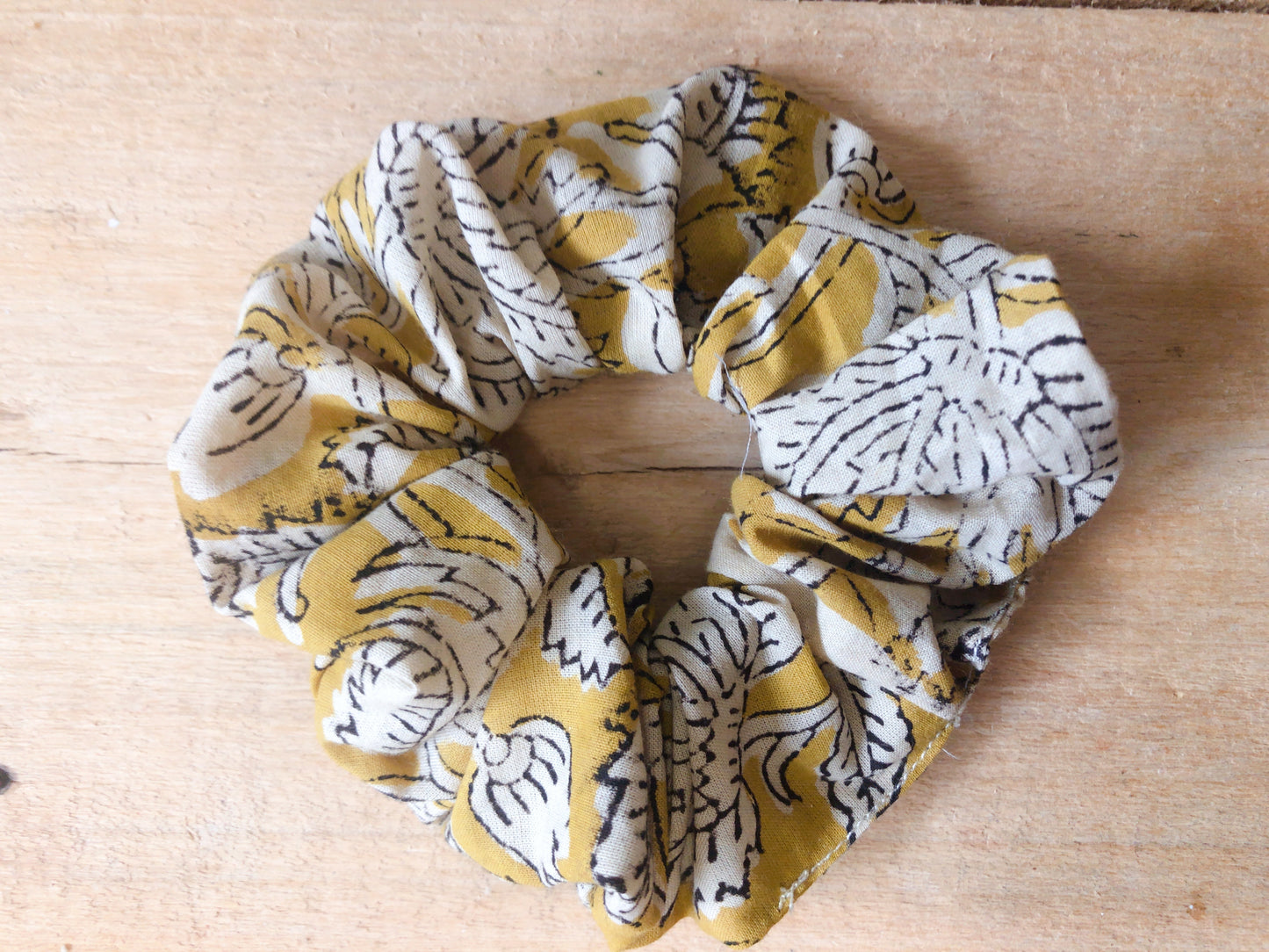 Chouchou en coton block Print indien