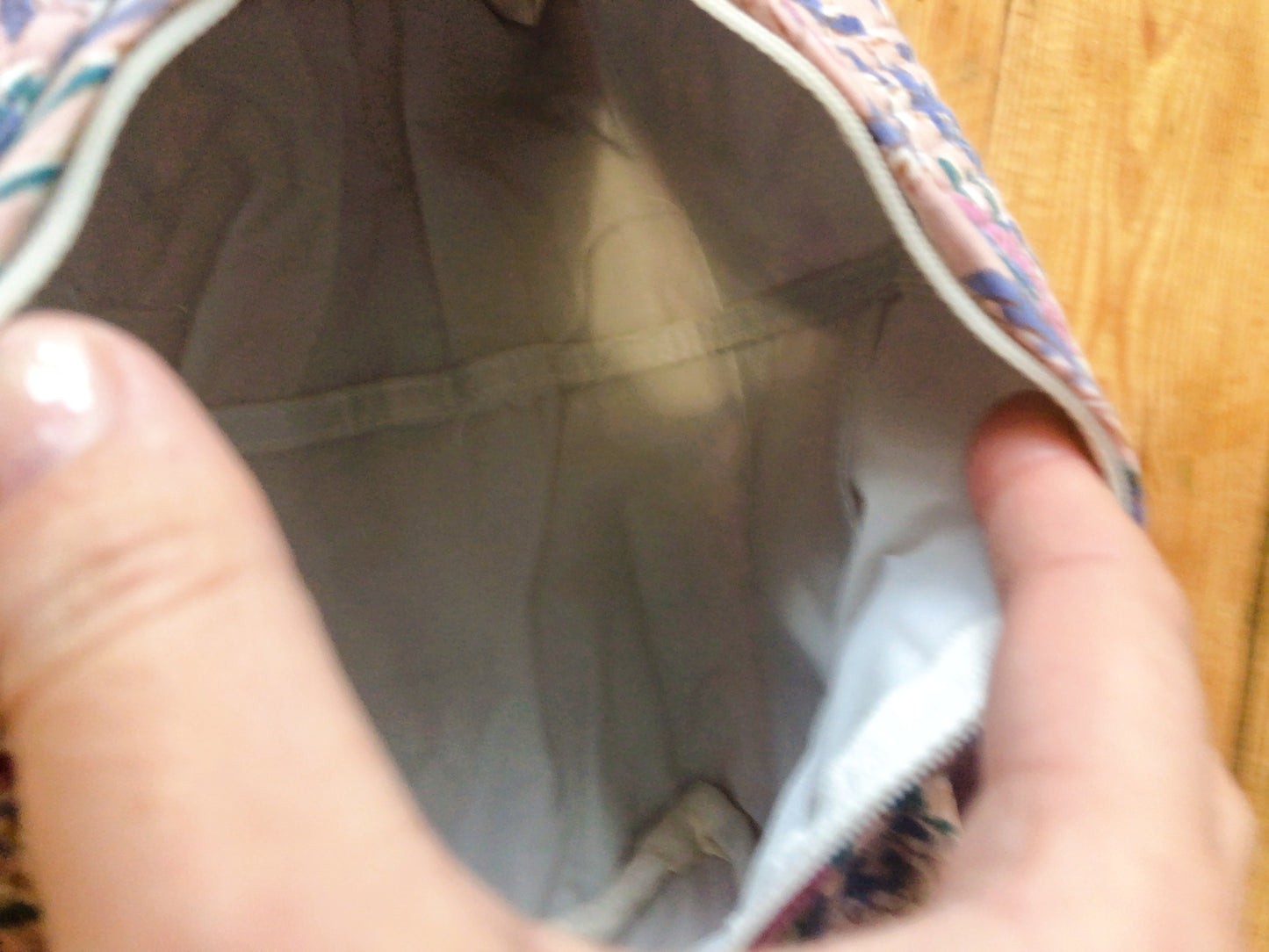 Trousse maquillage coton indien  matelassée intérieur étanche