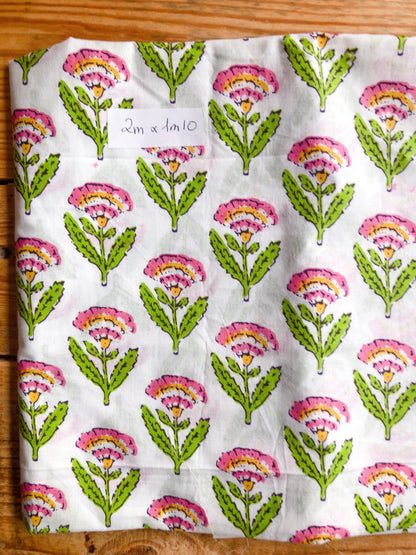 Coupon voile de coton indien 2m x1m10