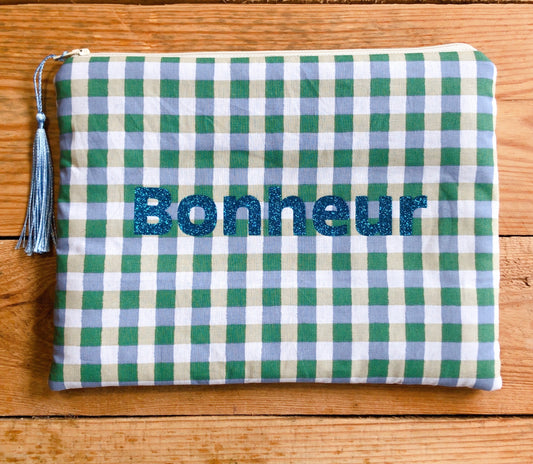 Pochette message pailleté – Format 25 x 20 cm