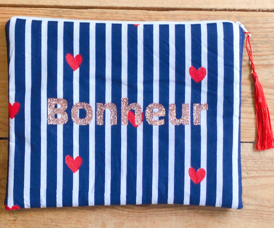 Pochette message pailleté – Format 25 x 20 cm