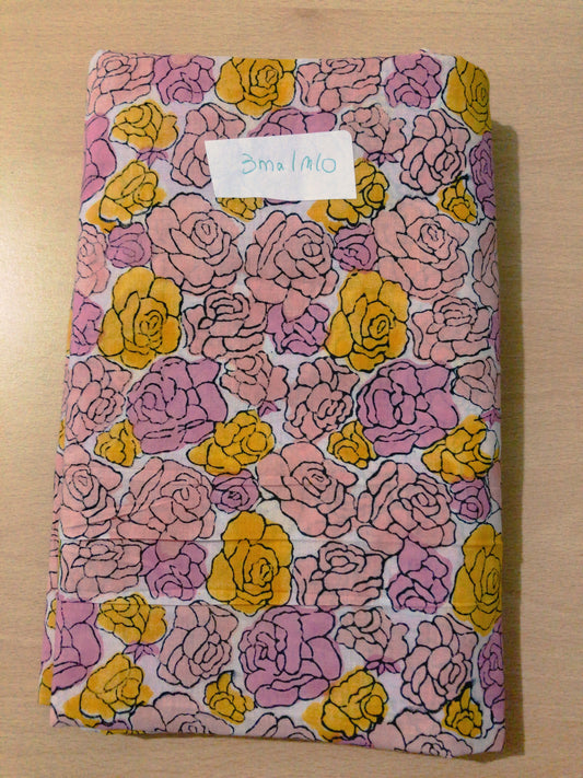 Coupon voile de coton indien 3m x1m10