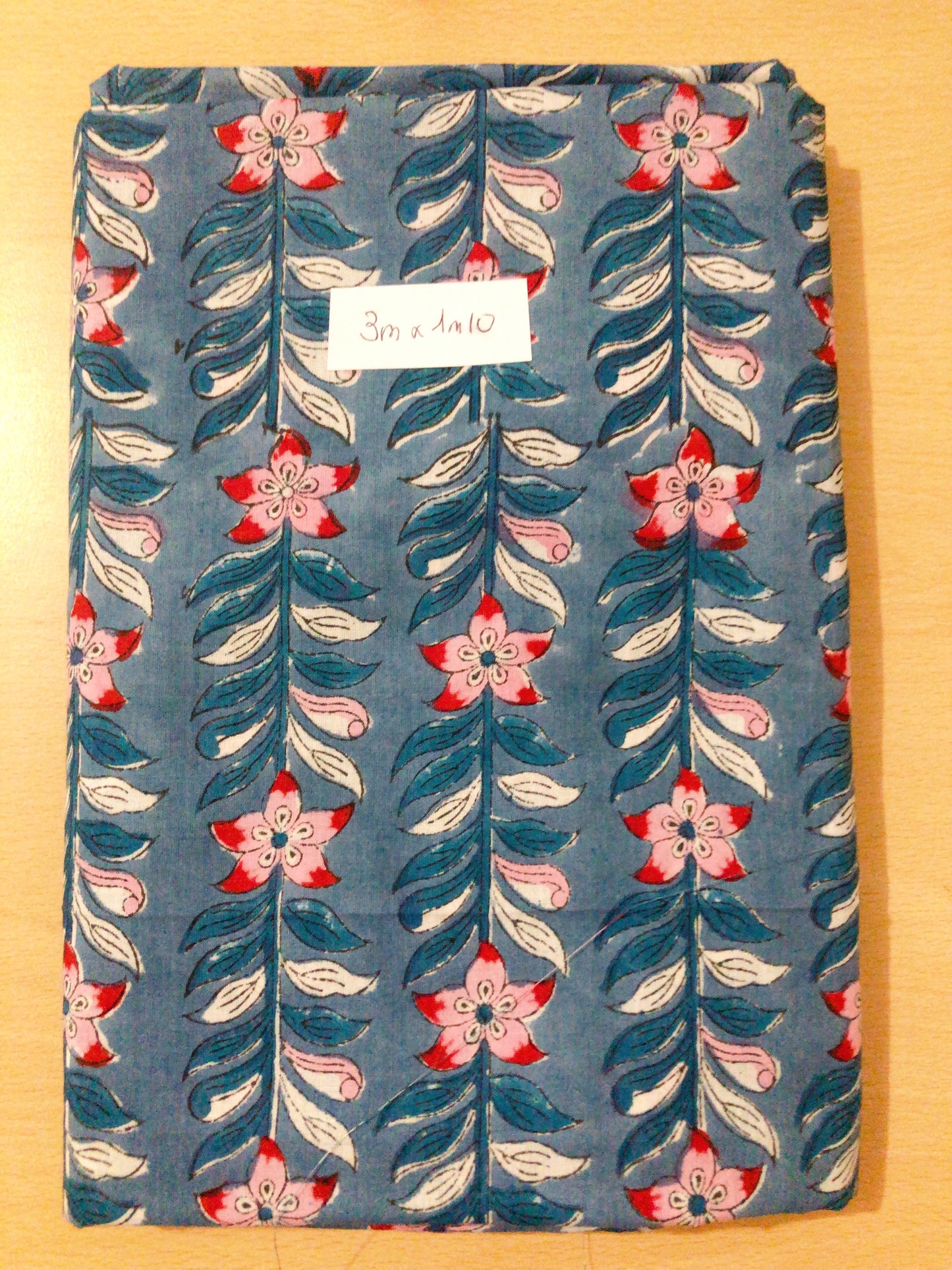 Coupon voile de coton indien 3m x1m10