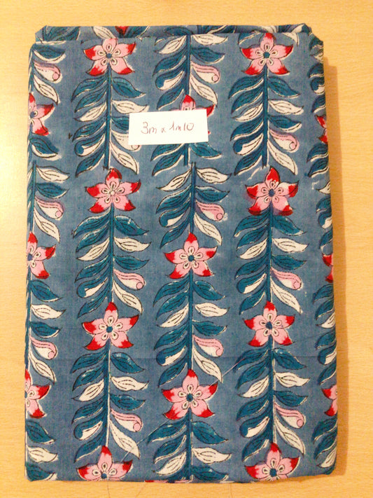 Coupon voile de coton indien 3m x1m10