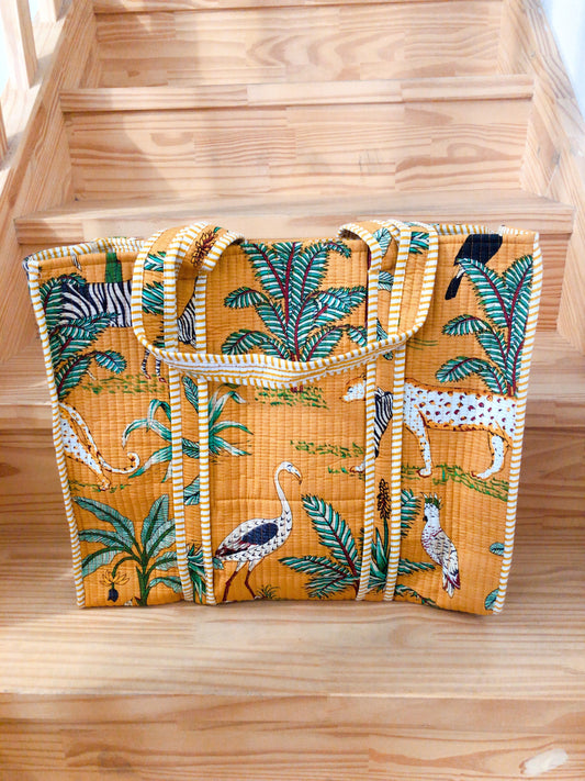 Sac tot bag indien coton matelassé