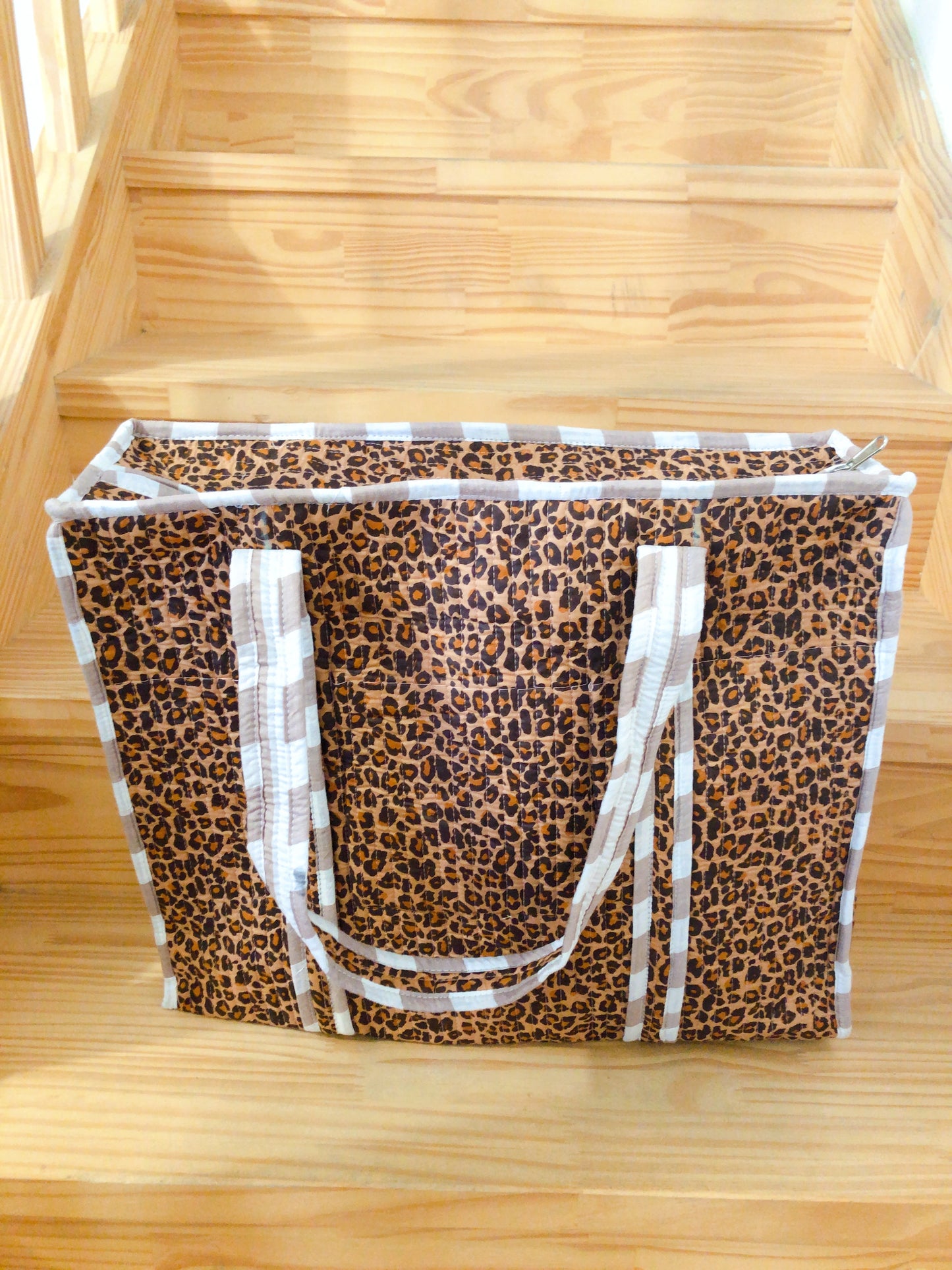 Sac tot bag  indien AVEC ZIP en coton matelassé