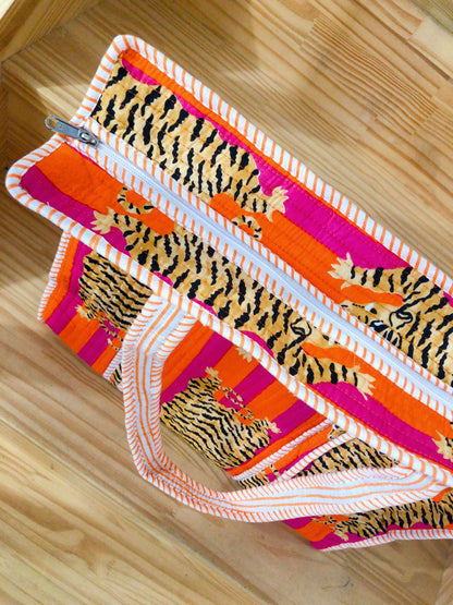 Sac tot bag  indien AVEC ZIP en coton matelassé