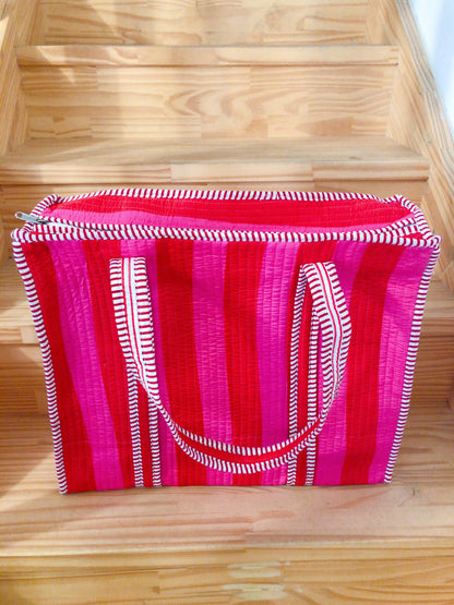 Sac tot bag  indien AVEC ZIP en coton matelassé