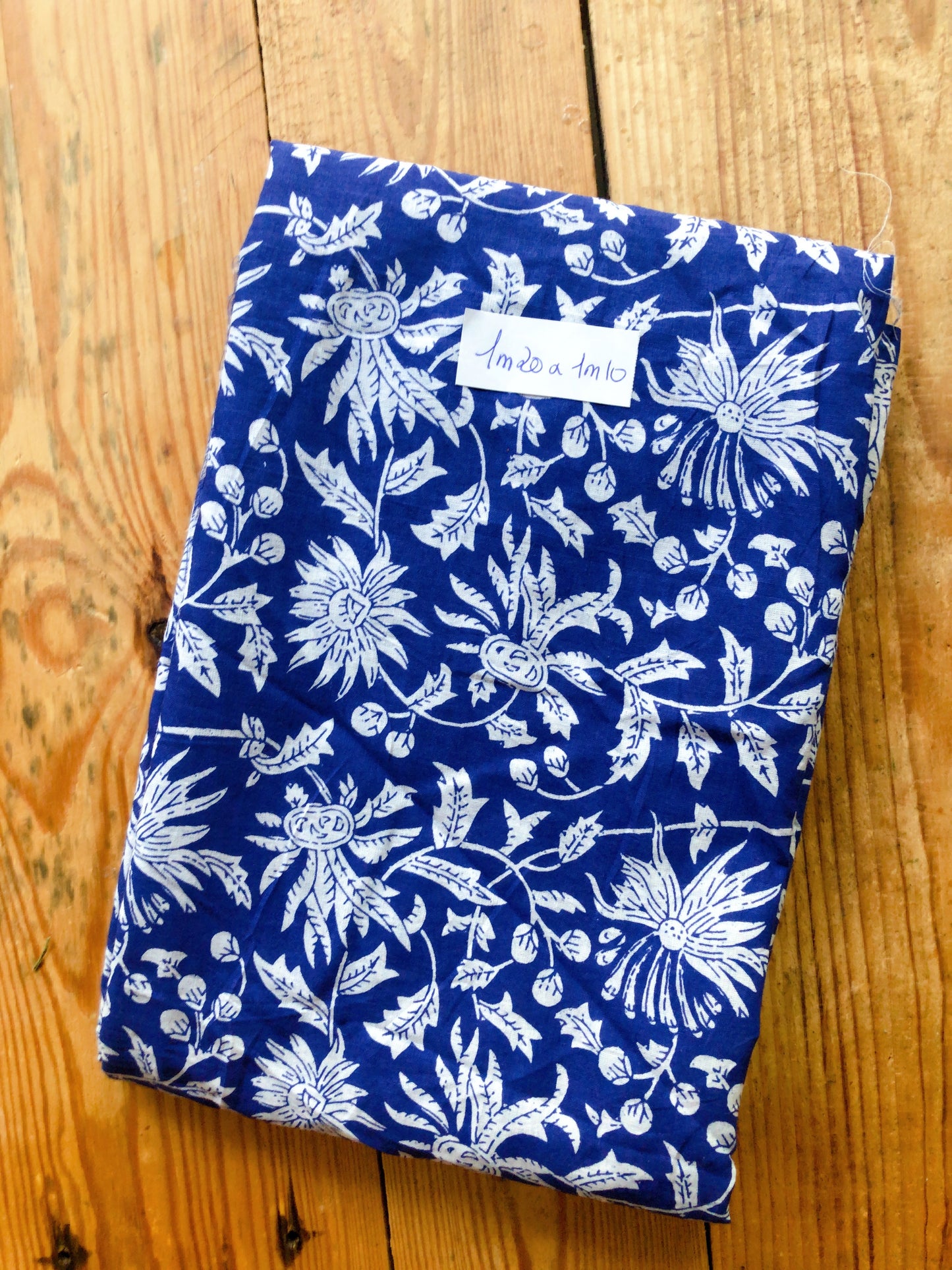 Coupon voile de coton indien 1m20 x1m10