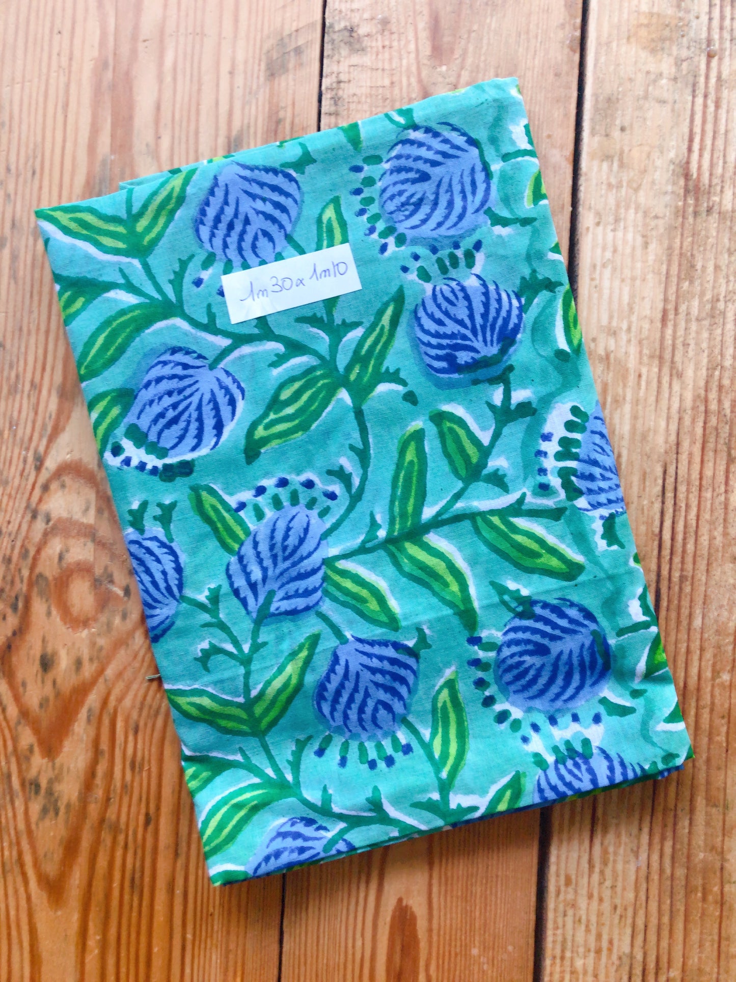 Coupon voile de coton indien 1m30 x1m10