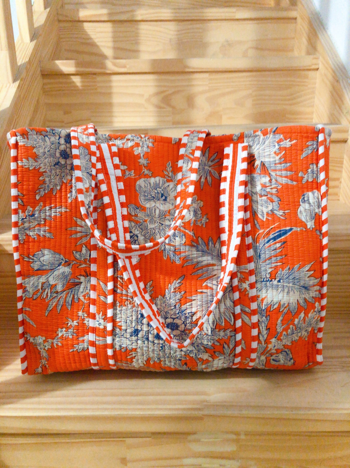 Sac tot bag en coton indien matelassé 