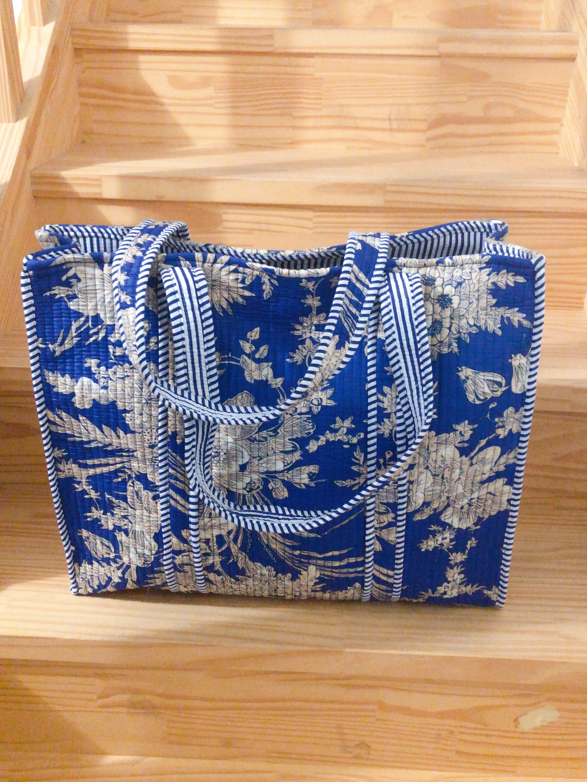 Sac fourre tout matelassé en coton indien 